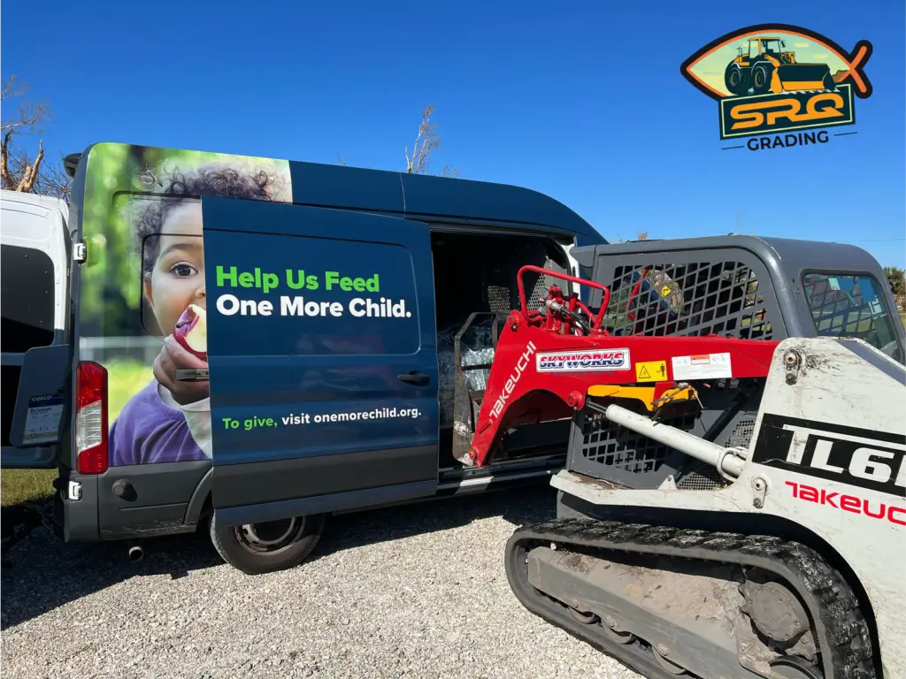 Silt fence installation in Florida by SRQ Grading for erosion and sediment control.